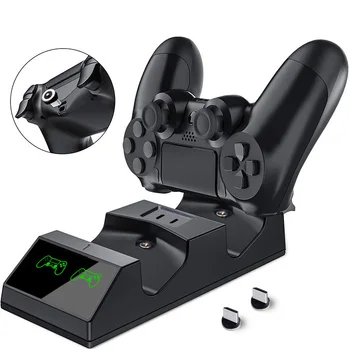 

Dual USB Handle Fast Charging Dock Station Stand Charger for PS4/PS4 Slim/PS4 Pro Game Controller Joypad Joystick