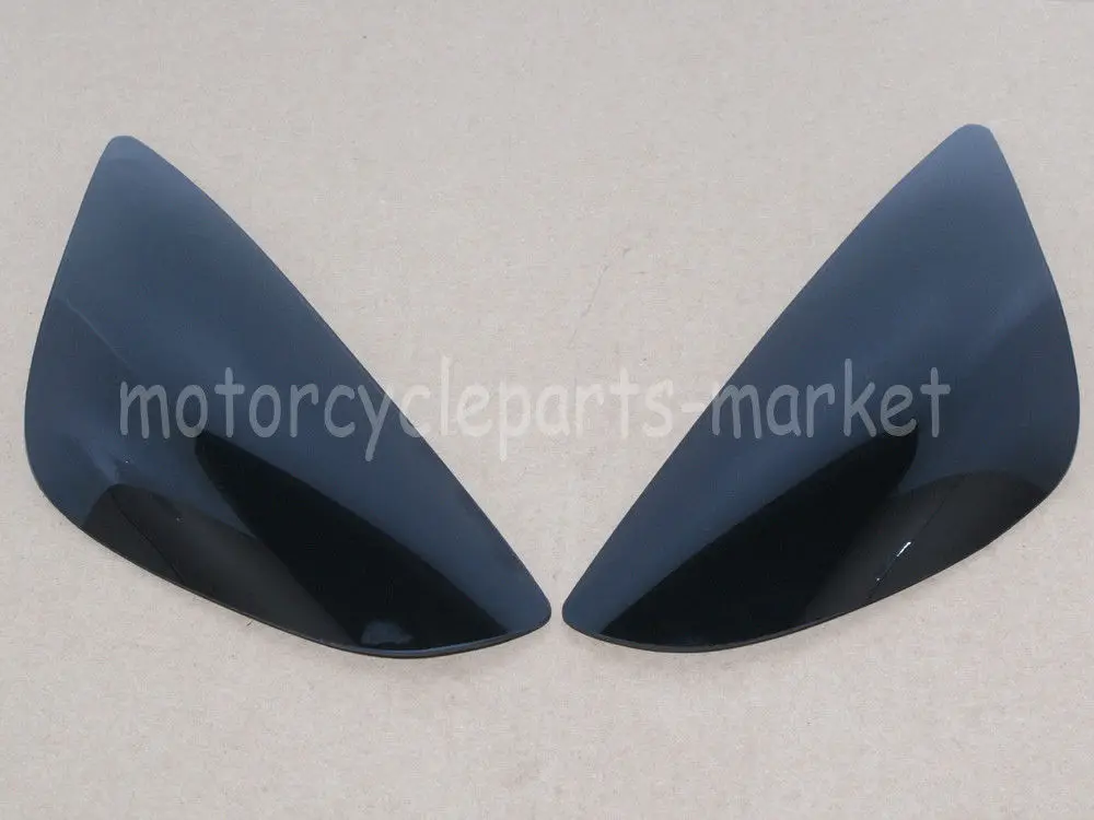 1Pair Motorcycle ABS Smoke HeadLight Lens Cover Shield For Kawasaki
