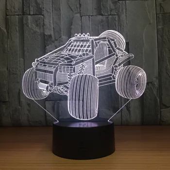 

Cool ORV Car 3D LED RGB Night Light 7 Color Change Desk Light Action Figures 2899 Boys Girls Christmas Toys