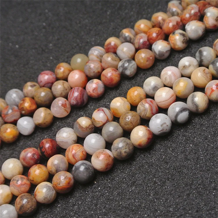 Natural Crazy Agates Stone Rondelle Beads Loose Spacer Beads 15
