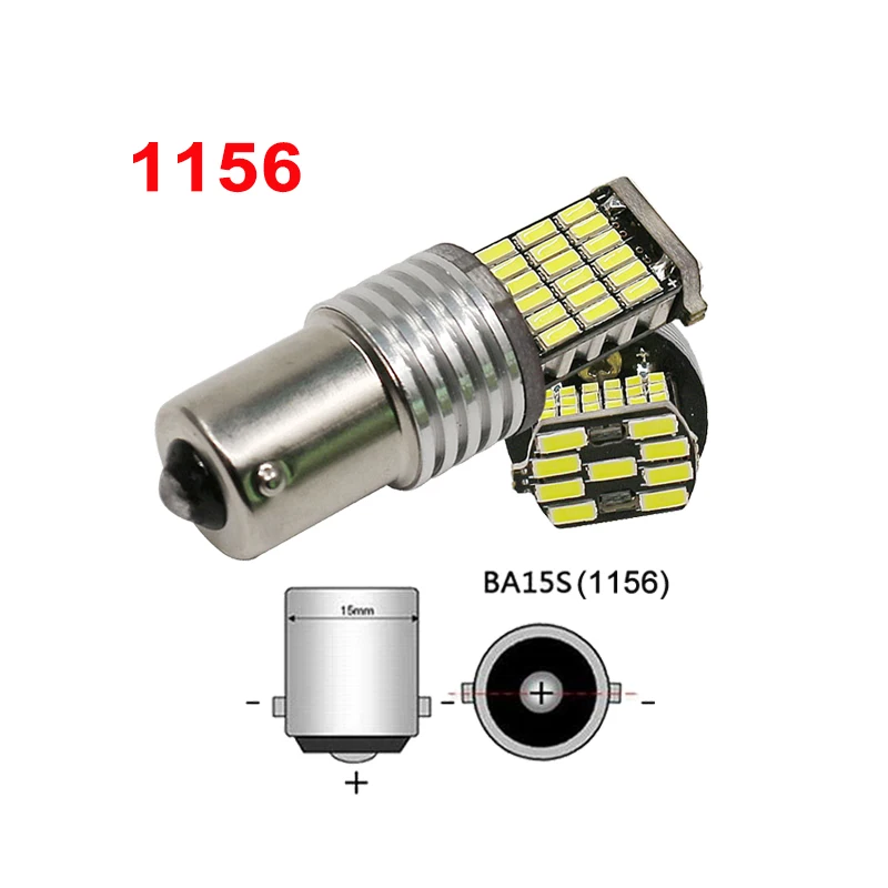 2x P21W Ba15s 1156 светодиодный светильник Canbus Bay15d 1157 6000K 12V автомобильный сигнальный
