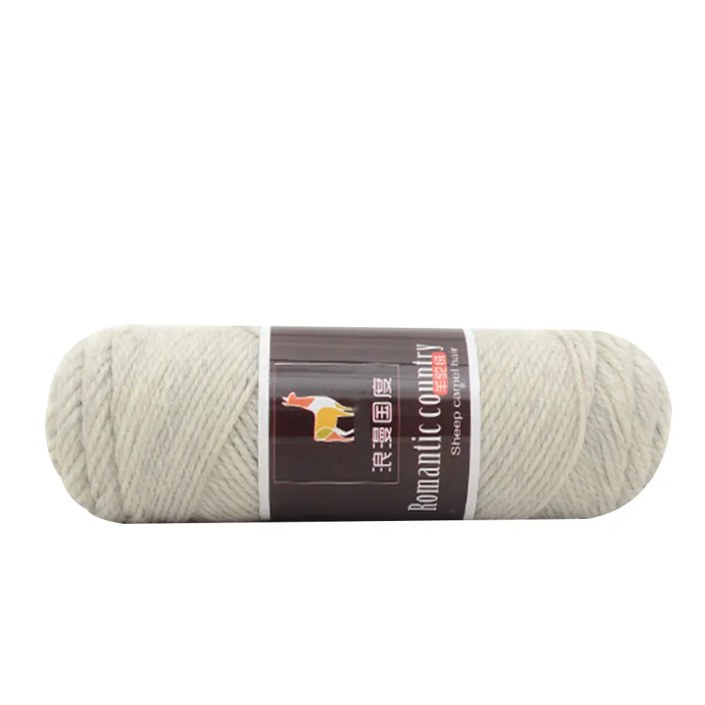 35 white gray Теплые вязаные перчатки из шерсти альпака, вязаные крючком шарфы, тканая пряжа, мягкое ручное вязание, камвольная пряжа 100 г - Цвет: 35 white gray