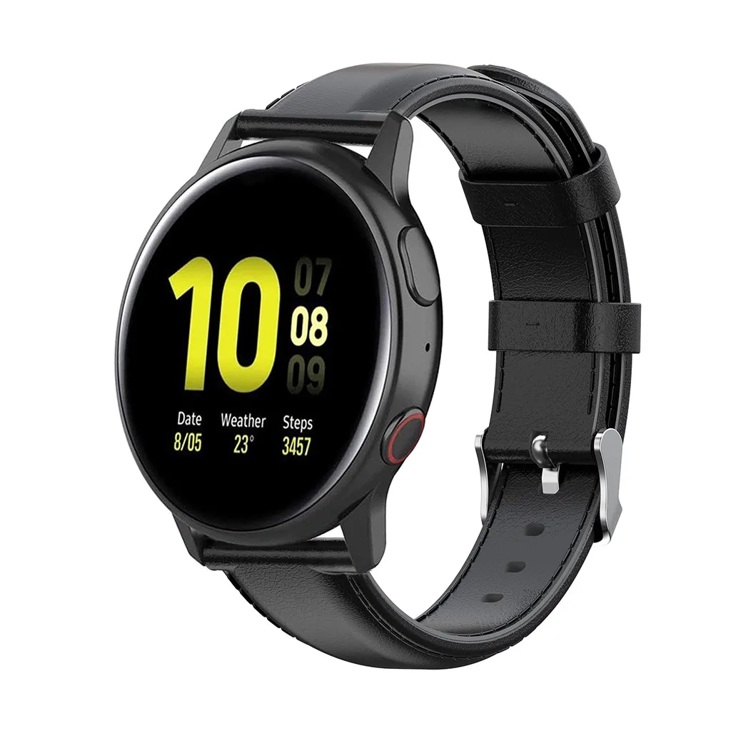 Кожаный ремешок для часов, пряжка, ремешок для запястья, ремешок для samsung Galaxy Active 2, умные часы, браслет, аксессуары, Active2, 20 мм#1010
