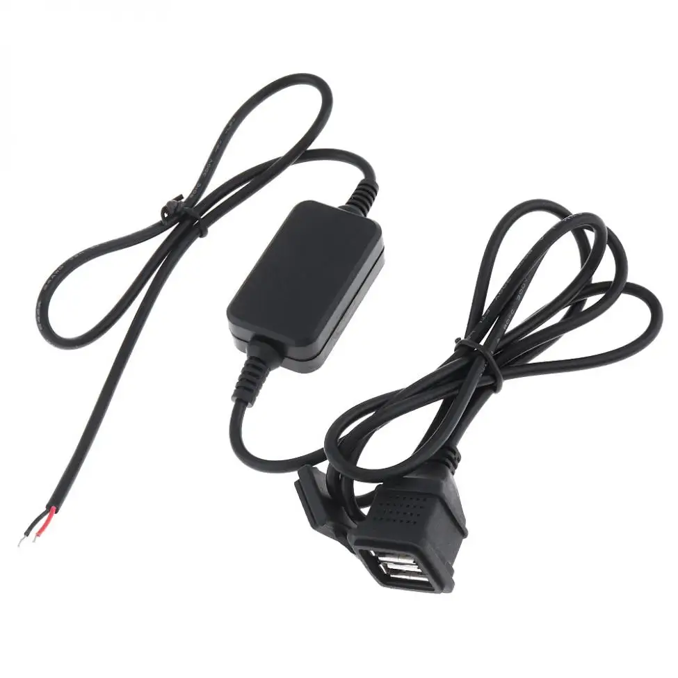 12/24V Универсальный устройство для автомобиля с двумя портами USB Водонепроницаемый Зарядное устройство для мотоцикла/автомобиля/RV
