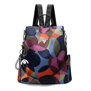 

Autumn Winter Simple Pendant Bear Oxford Cloth Anti-Theft Shoulder Bag Women's Bag Backpack Fanshion Female Handbag