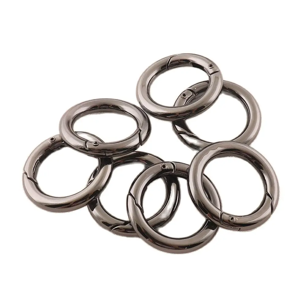 Pack 16 Mosquetones Redondos Con Resorte - Aleación De Zinc, 4 Tamaños (18,20,28,35 Mm) - Para Bolsos, Llaveros, Manualidades - Color Plata