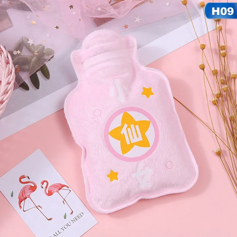 H09 Мультяшная ручная бутылка для теплой воды милые мини-бутылки для горячей воды маленький портативный ручной подогреватель для инъекций воды сумка для хранения инструментов - Цвет: H09