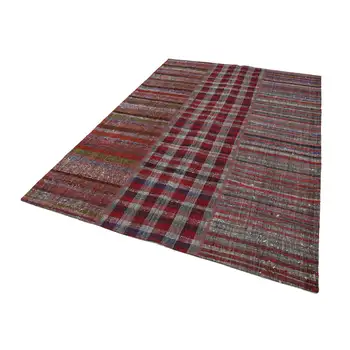 

203x291 Cm Multicolor Handmade Rugs Patchwork Rug-7x10 Ft