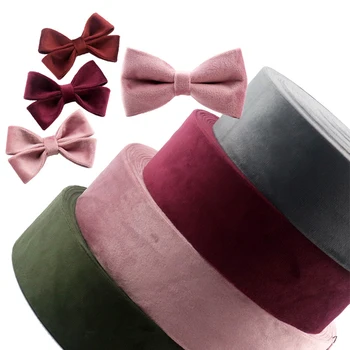 

New Velvet Layering Cloth Ribbons Fabric (5M Discontinuous)Crafts Bow-knot Home Packing Wedding Decoration Gift DIY,5Yc7395