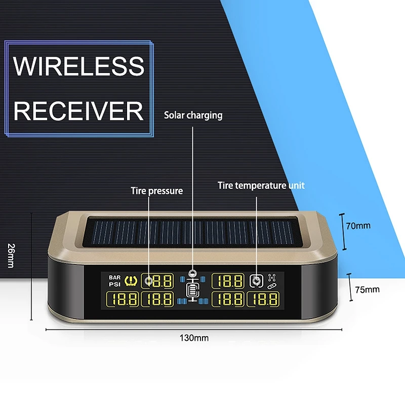 TPMS автомобильный беспроводной монитор давления в шинах для шины RV 6 колес давление в шинах ЖК-монитор система с 6 внешними датчиками