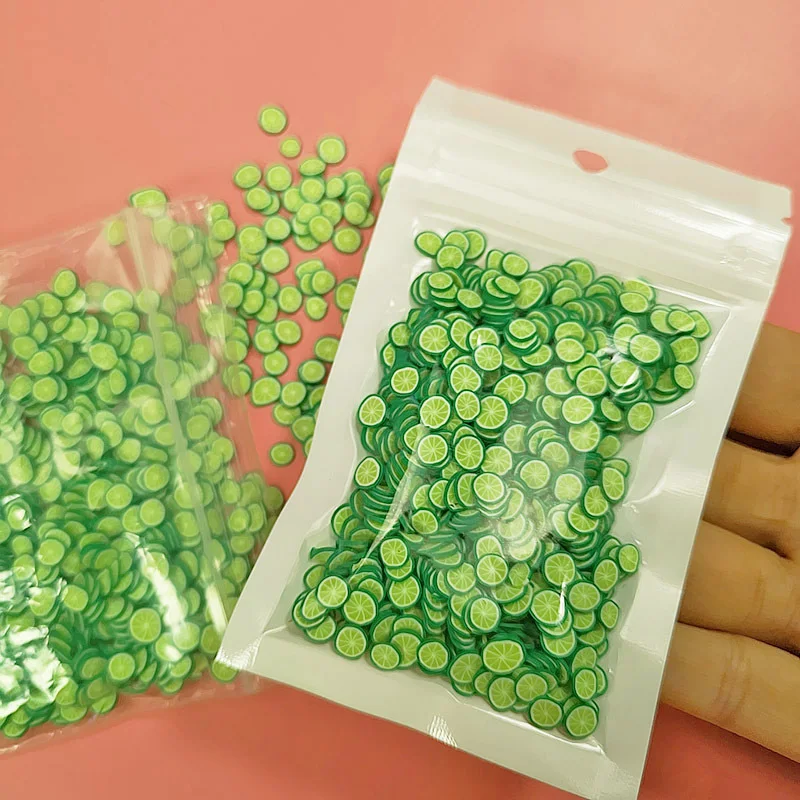 New 10g Fruit Slice Slime Clay Sprinkles for Filler Supplies Watermelon Kiwifruit Fruit Mud Decoration Toys for Children Kids