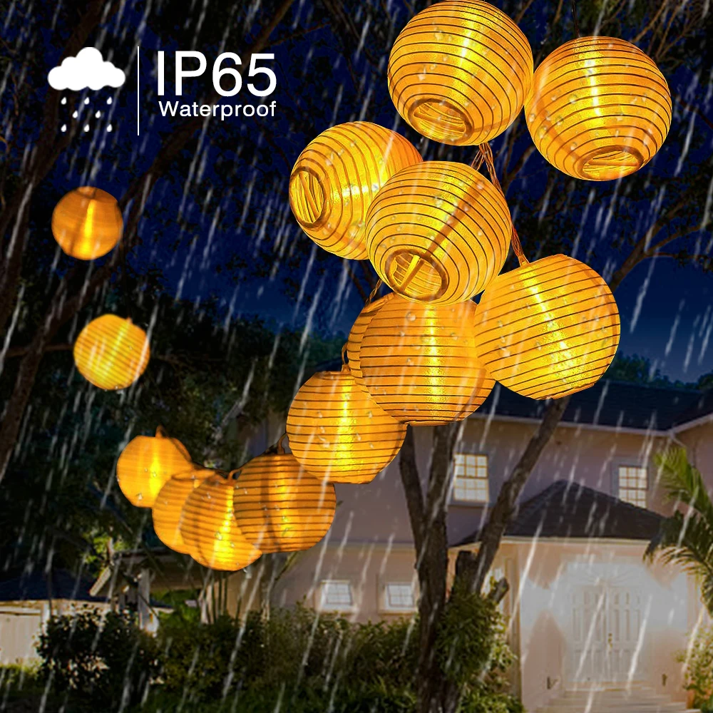 30 LED Solar String Lights with Remote Outdoor Lighting Solar Lamp Garland Fairy Globe Lantern Ball for Party Holiday Christmas