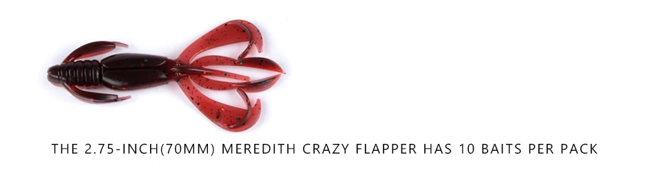 Мередит 70 мм Crazy Flapper рыболовные приманки огромные щупальца наживка для карпа Мягкая приманка для рыбалки реалистичные креветки Isca искусственное