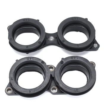 

4Pcs Motorcycle Carburetor Interface Adapter Intake Manifold For Yamaha YZF R1 R1 RaceBase 2009-2014 14B-13595-00 14B-13596-00