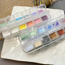 Pintura a mão do pigmento de aquarela do flash fino do gradiente de acuarelas