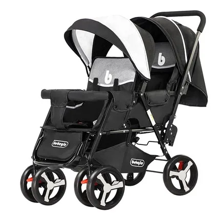 

DIBTwin baby stroller back and forth baby Stroller light folding Double Two-seater trolley can lie can seat