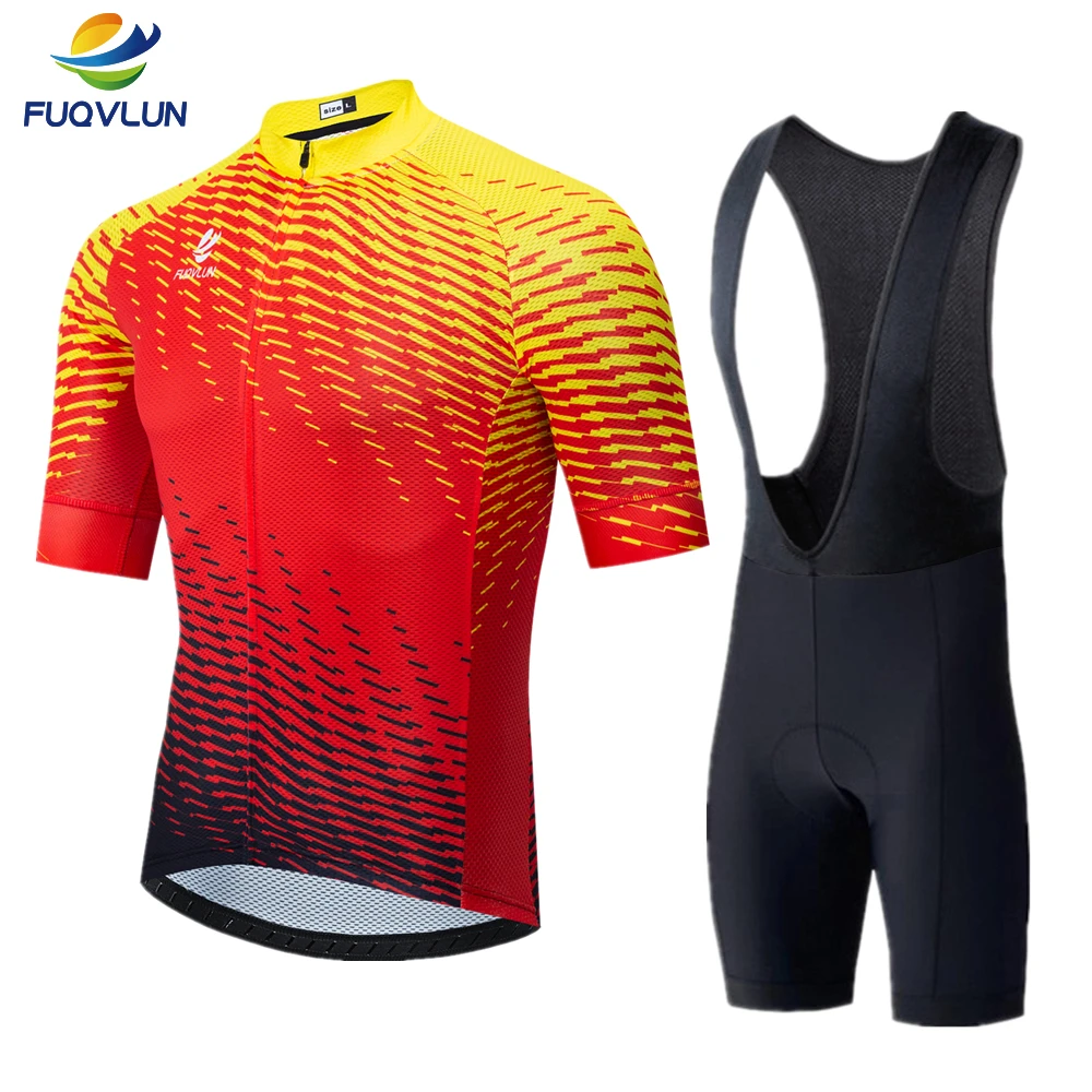 FUQVLUN, летний комплект для велоспорта, Майо, Ropa Ciclismo, одежда для велоспорта, одежда для горного велосипеда, Униформа, комплект для велоспорта-65DE - Цвет: Set