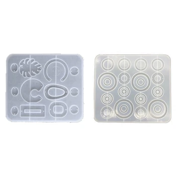 

2 Pcs Earring Mold UV Resin Epoxy Molds Jewelry Tools DIY Handcraft Jewelry Accessories