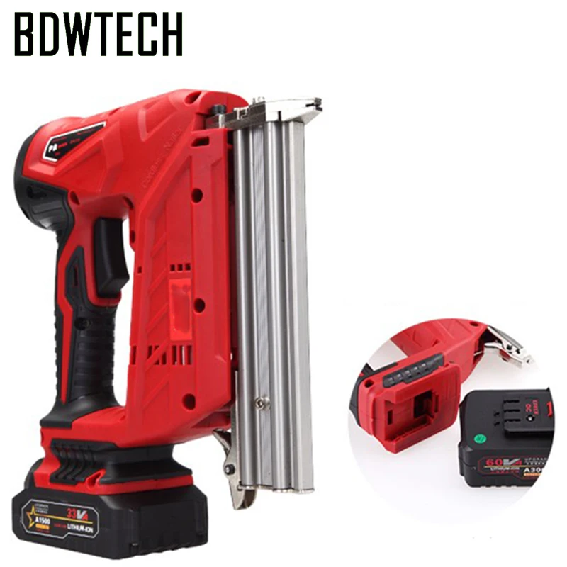 BDWTECH беспроводной пневматический пистолет 20V f30 1022 422 гвоздя ружье с 2.0ah батарея