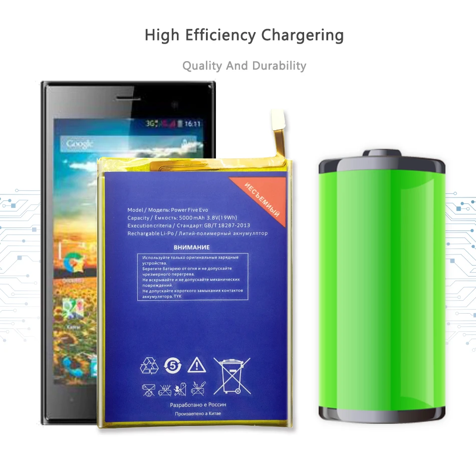 Для Highscreen power Five Evo/Five Pro запасная батарея для мобильного телефона 5000 мАч+ бесплатный инструмент