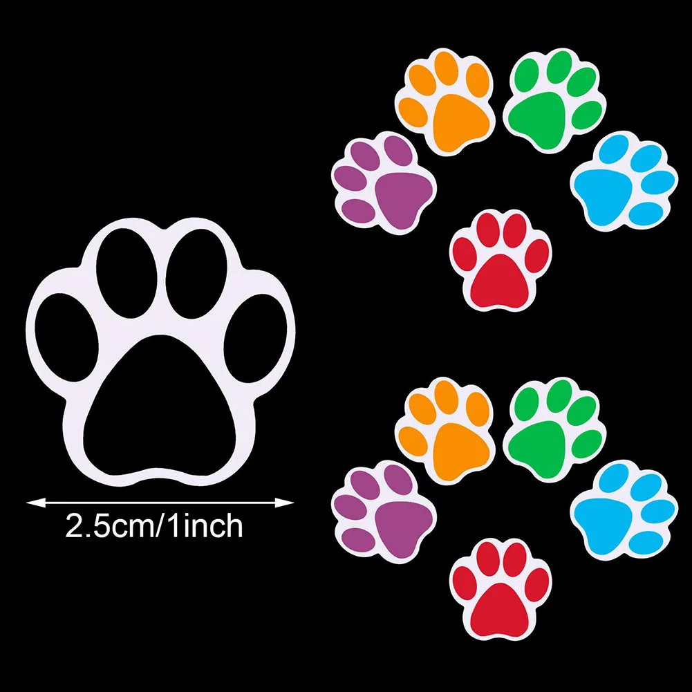 500 шт круглая крафт бумажная наклейка печать Pet Paw напечатанная декоративная