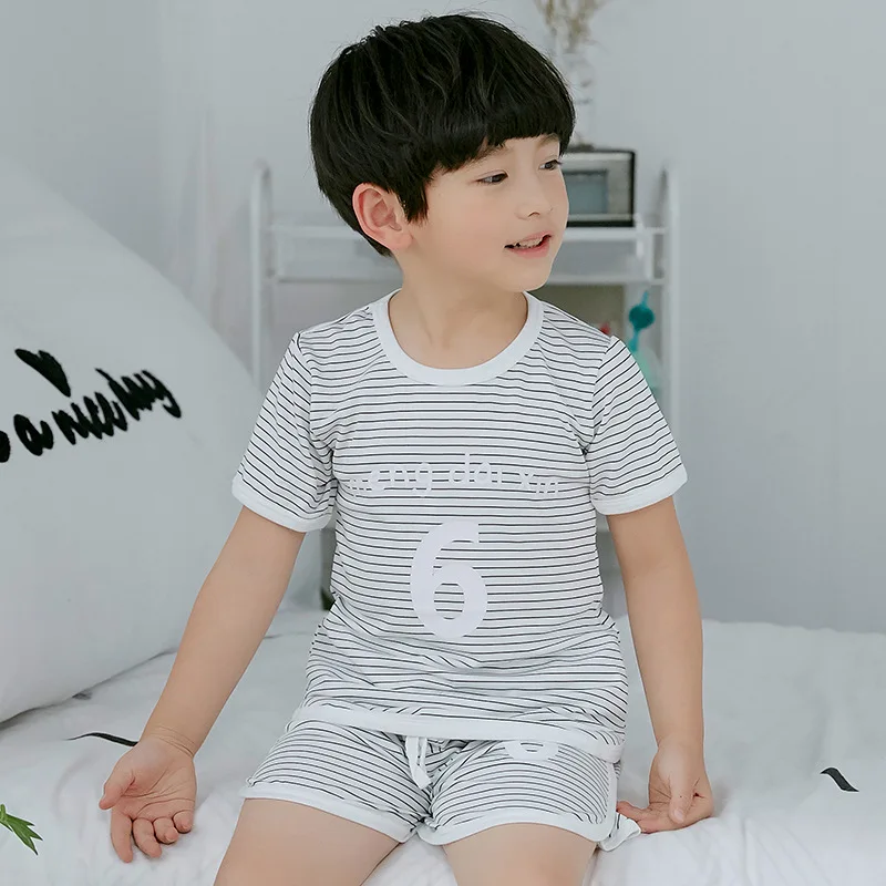 New Style CHILDREN'S Short-sleeved Clothes Qmilch Set Children 4-12 Code M A Series