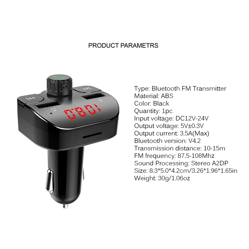 Bluetooth fm-передатчик Автомобильный MP3-плеер двойной USB автомобильный fm-передатчик Bluetooth mp3 HD вызов без потерь звук качественный игрок