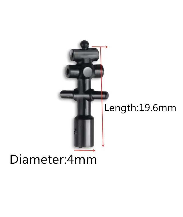 3 шт./лот внутренняя головка вала черная пластиковая Т-образная Головка Длина 2 см для S5 W25 W5 S36 S8 SYMA R/C мини-вертолеты игрушки запчасти