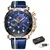 Rose gold blue LIGE, новинка, мужские часы, Топ бренд, люкс класс, хронограф, мужские часы, кожа, люкс класс, водонепроницаемые, спортивные часы для мужчин, мужские часы, мужские наручные часы - Цвет: Rose gold blue