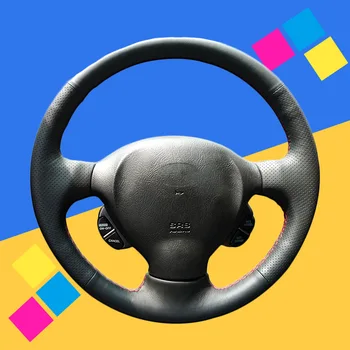 

Auto Braid On The Steering Wheel Cover for Hyundai Santa Fe 2001 2002 2003 2004 2005 2006 Interior Accessories DIY Car Covers