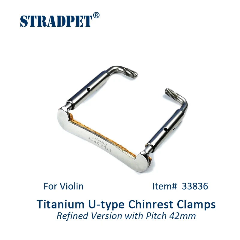 Titanium U-Type Chinrest Clamps width 38mm or 42mm Refine version Violin Accessories violin chin rest