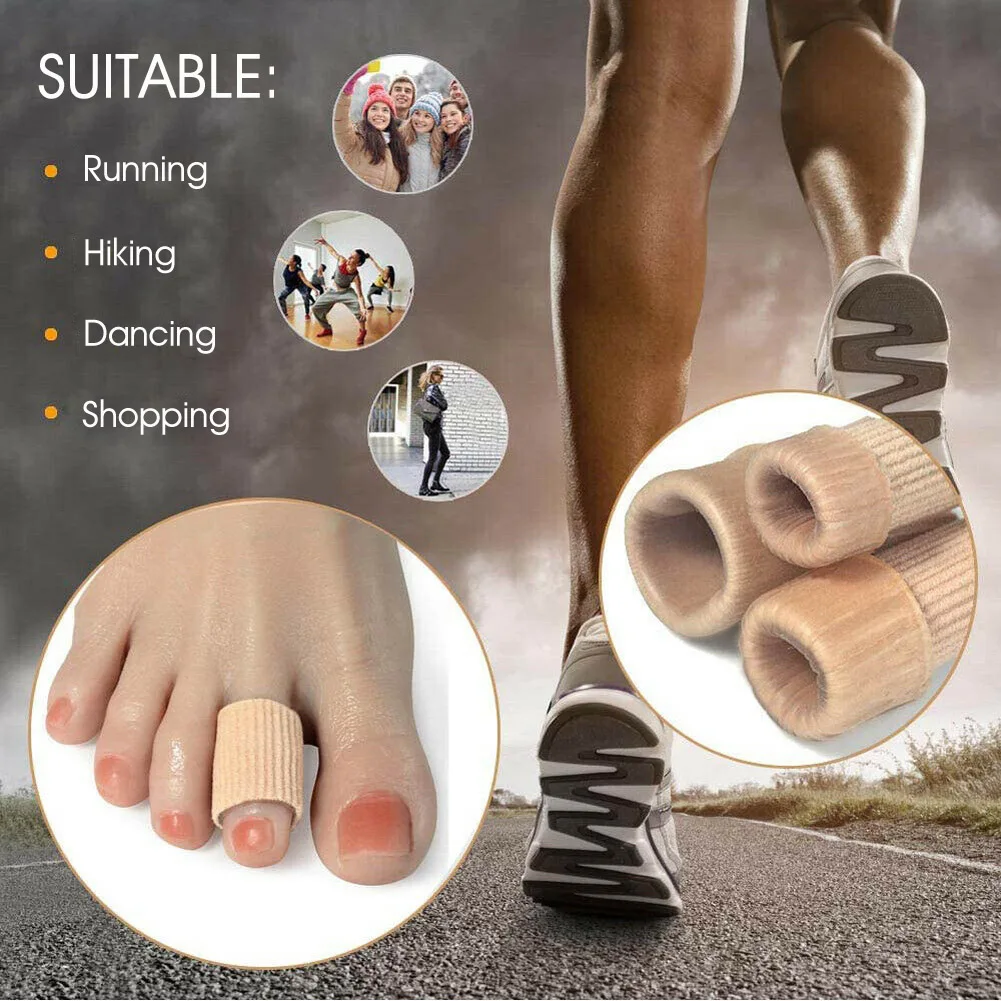 Silicone Tube Toe Protector Separator Applicator Soft Cushion Pad Cap Bunion Corrector Pain Relief Protection Foot Care Sleeve