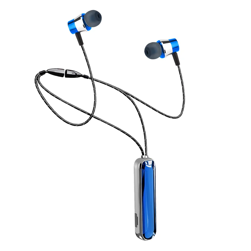 Blue2 Bluetooth наушники с автоспуском двойной стерео звук Беспроводные спортивные наушники ожерелье TWS вкладыши пара гарнитуры для влюбленных - Цвет: Blue2