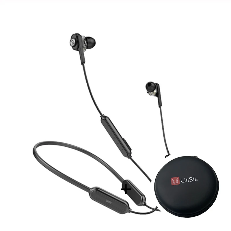 Uiisii BN80 bluetooth наушники двойной Динамический драйвер наушники тяжелый бас большой емкости батареи IPX5 Водонепроницаемый CSR BT4.1 - Цвет: BN80 Black And Box