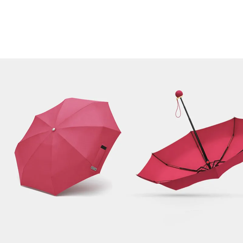 OLYCAT супер креативный карманный мини-зонтик четыре цвета ветрозащитный rain Le дождь Женский Детский зонт УФ Зонт, складной зонт - Цвет: rose red no vinyl