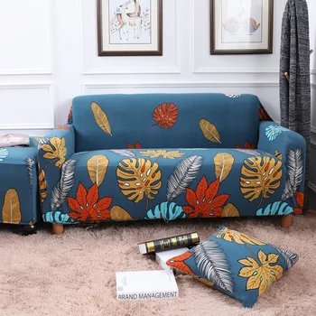 

1/2/3/4 Seater Floral Sofa Cover Spandex Modern Elastic Polyester Couch Cover Slipcover Chair Furniture Protector Living Room
