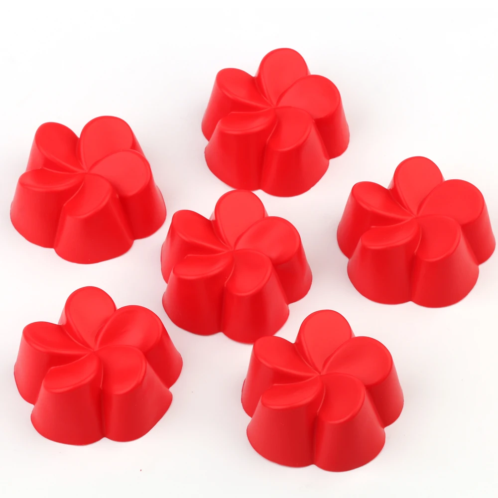 

Silicone Muffin Flower Cupcake Mold Cupcake Fondant Pan 3D Small Cake Kitchen Baking Pastry Tools Cake Decorating Tools 6/12PCS