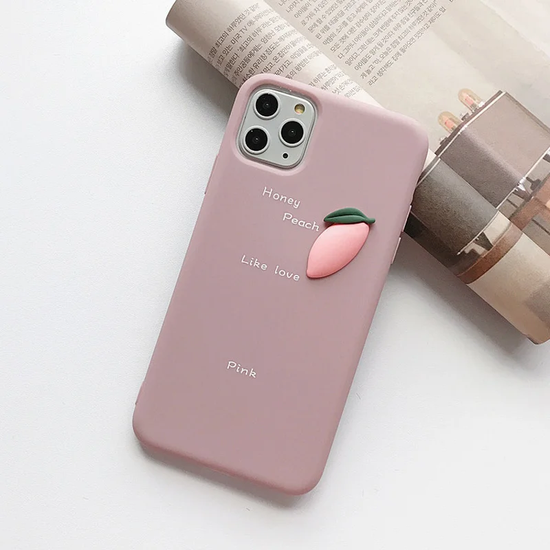 AC8448 USLION силиконовый 3D авокад карамельный цвет чехол для телефона для iPhone 11 Pro Max X XS XR Xs Max 6 6S 7 8 Plus Мягкий ТПУ буквы задняя крышка - Цвет: AC8448