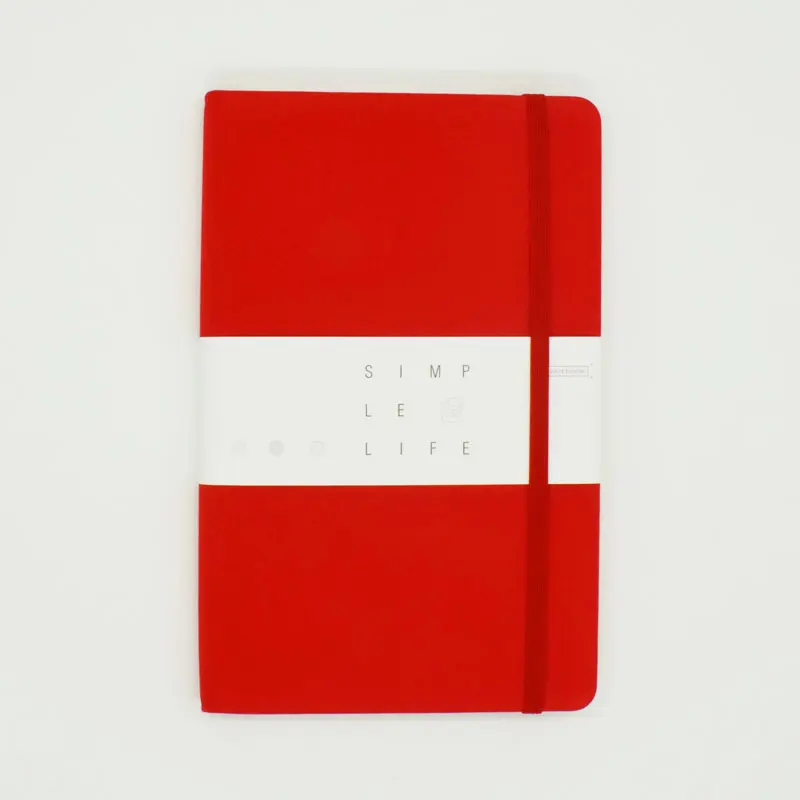 Red Bullet journal записная книжка А5, Тканевая обложка(твердая), 100 листов, качественная бумага 100 г/м2, непроницаемая бумага для чернил, Statioanry Planner - Цвет: Red