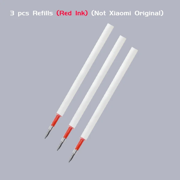 3 Refills Red ink Крепление для спортивной камеры Xiao mi ручка mi jia ручка знак ручка mi ручка 9,5 мм ручка PREMEC гладкой Швейцарии пополнения mi Kuni Япония чернила(черный/синий) лучший подарок - Цвет: 3 Refills Red ink