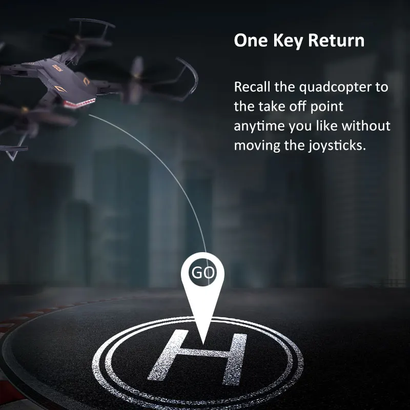 VISUO XS809S складной селфи Радиоуправляемый Дрон с 2.0MP широкоугольным wifi FPV HD камерой высота удержания Безголовый гравитационный чувство Квадрокоптер
