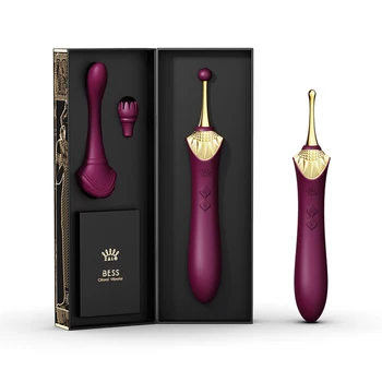 ZALO BESS G-spot vibrator exquisite soft silicone clitoral stimulation usb Double motor Retro massager adult sex toys for women 6