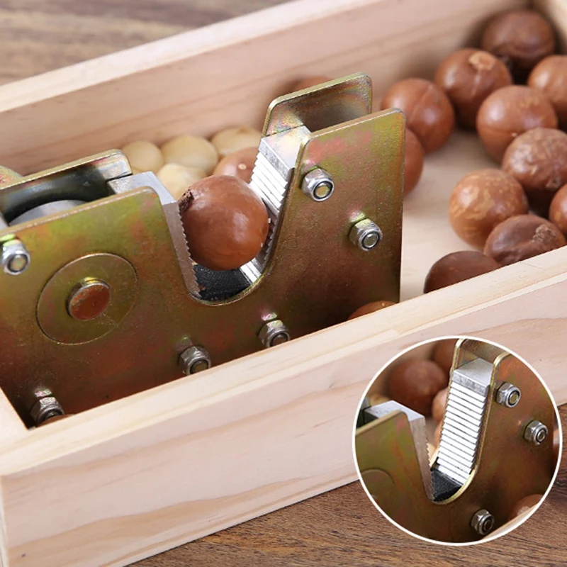 Ручная открывалка для орехов Macadamia, машина для печенья, орех, Щелкунчик, инструмент для шеллера, австралийский орех, открытое отверстие, кухонные аксессуары