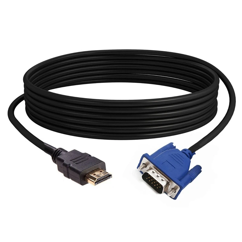 HDTV HDMI Gold Male To VGA HD-15 15Pin Кабель-адаптер 6FT 1 8 M 1080P | Электроника