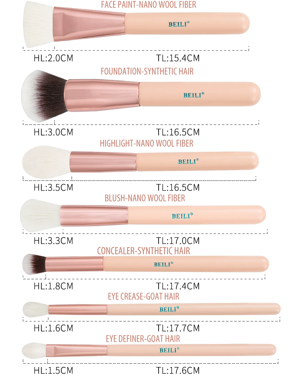 Pink Makeup Brushes Set goat hair Powder Foundation 14 Hbc0dc11da2ab4393bc78176d3ff34cfc4