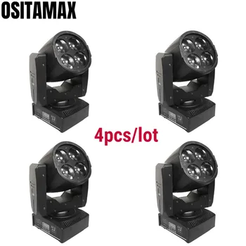 

4pcs LED Disco Stage Light Mini Beam LED Moving Head 4X10W RGBW 4IN1 DMX512 DJ Lighting for Nightclub Wedding Bar Concert Show