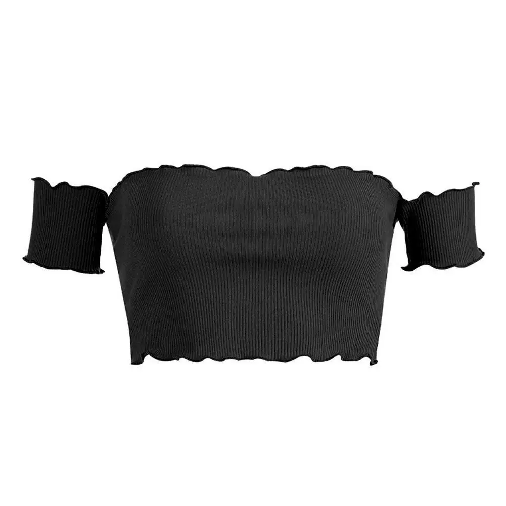 Summer Women Solid Crop Tops Casual Short Sleeve Fashion Off Shoulder Vest Tanks Top Sexy Clothing tank top women crop 5 Colors