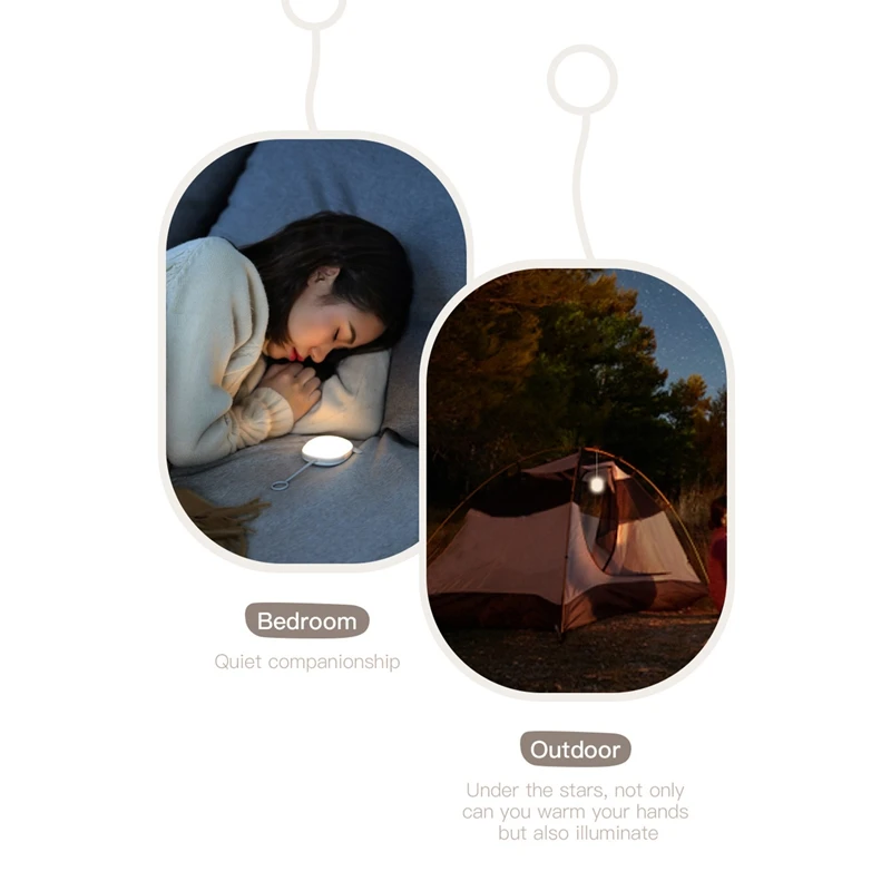Rechargeable Hand Warmer 1800MAh Power Bank Portable USB Electric Hand Warmers Double-Sided Heating Mobile External Battery Char