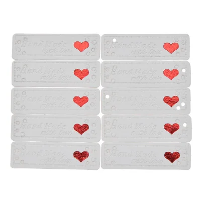 White 20PCS 18/20 штук ручной работы с любовным письмом искусственная кожа лейблы ярлыки для собственноручных ремесло принадлежности для одежды/сумок - Цвет: White 20PCS