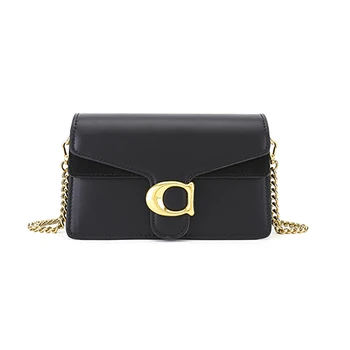 

Discount new 2020 Fashion Vintage Chain Bag For Women Small Black Leather Luxury Brand Ladies Designer Shoulder Messenger Bag